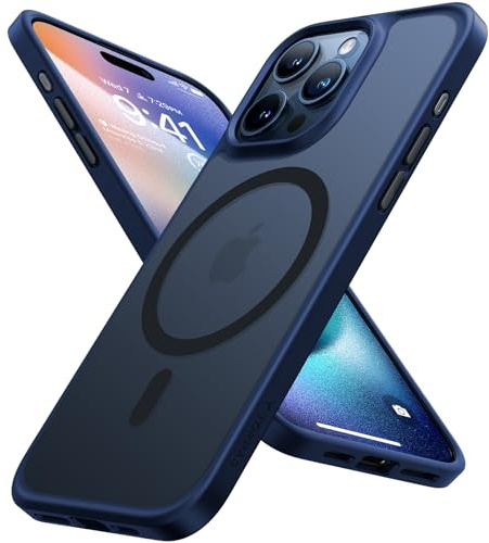 TORRAS Guardian-Mag für iPhone 15 Pro Hülle für MagSafe Case, Matt Blau | Starke Magnetkraft, militärischer Fallschutz, stoßfeste und kratzfeste Schutzhülle – Handyhülle für iPhone 15 Pro Case