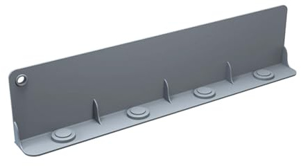 perfk Küchenspüle-Spritzschutz, Spülbecken-Wasserschutz mit Saugnapf, 43,2 x 10,2 cm, graue Spülbeckenrückwand für Waschbecken, nützlich, praktisch