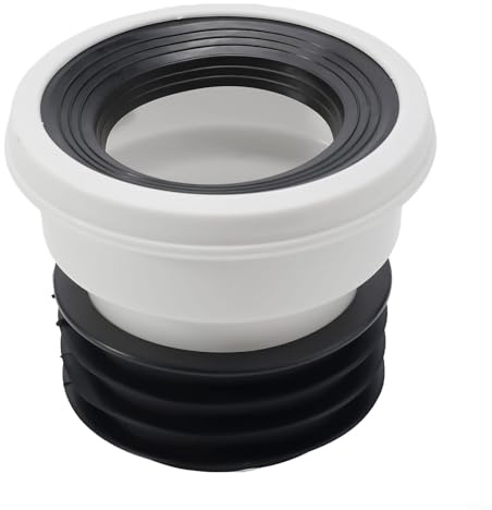 Connettore offset per WC da 0 a 100 mm, collegamento ugello per WC, tubo di scarico dritto, eccentrico (0 cm)