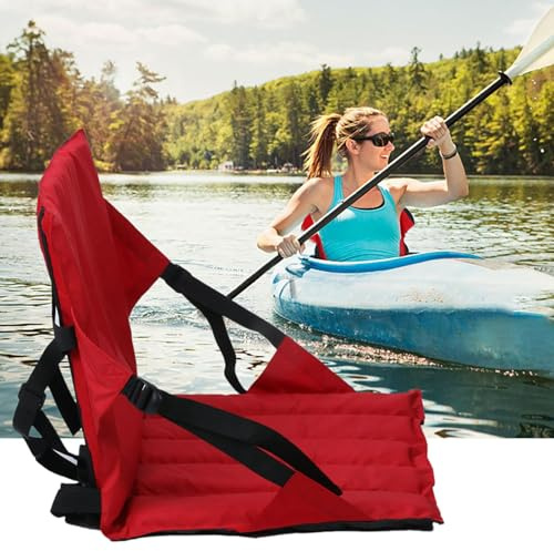 Siège Kayak Planches, Chaise Pliante À Dossier De Pêche, Siège De Stade Rembourré Réglable avec Dossier, Siège De Canoë, Coussin EnPour Canoë, Rafting