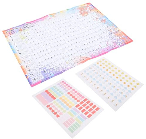 FUNOMOCYA Wandkalender Für Täglichen Gebrauch Hängekalender Fürs Büro Monatskalender Mit Dickem Papier Klar Bedruckte Innenseiten Praktisches Wohnaccessoire