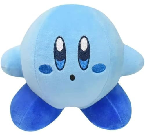 wiztex Kir-by Stofftier – 20 cm Wunderschönes Plüschtier mit Gestickten Augen, Kawaii-Plüschtier, Kir-by, Stofftier, Geschenk für Kinder zu Halloween, Weihnachten und Geburtstagsparty (Blau)