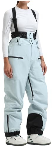 Skihose Herren Gefüttert Mit Träger Schneehose Winter Wasserdicht Snowboardhose Latzhose Herren Winterhose Warm Outdoorhose Mit Hosenträger Ski Hosen Für Männer Softshellhose Winddicht