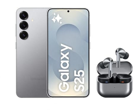SAMSUNG Galaxy S25 512GB Gris + Galaxy Buds3 Pro - Móvil con IA, Galaxy AI, Dual SIM con Auriculares inalámbricos