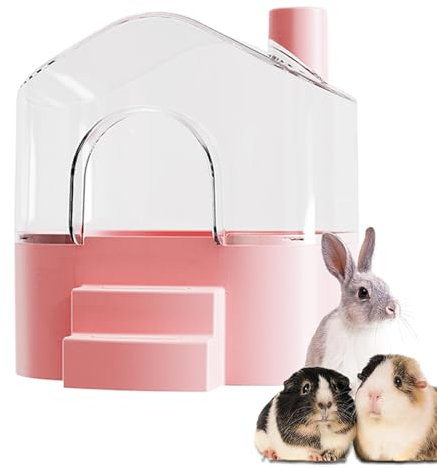 Hamster Sandkiste - Großes Transparentes Sandbad Gefäß,Kleintier Streuspielzeug Zum Baden, Spielen, Verstecken & Schlafen Für Lemminge Und Kleintiere