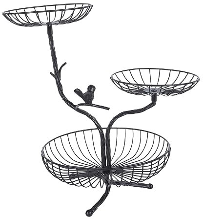 Genérico 1 Pieza Canasta de Almacenamiento de Hierro de Multiusos para Verduras y Aperitivos Organizador Práctico para Decoración de Salón