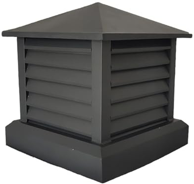 Comignolo - Tubo per Camino ventilato Anti-rigurgito in Alluminio, Cappuccio di sfiato per Tetto di Ville antifumo e Antipioggia, Pratico Strumento (25 cm/9,84 x 9,84 Pollici)