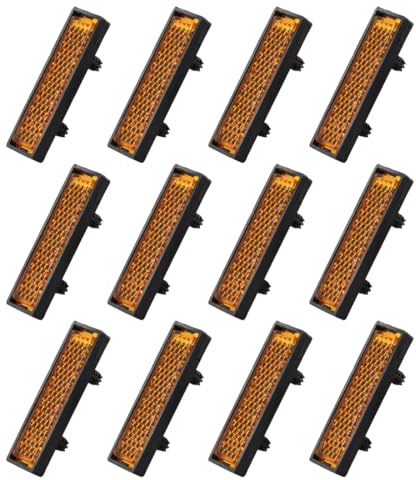 SGERUFZ Lot de 12 Réflecteurs pour Pédales de Vélo, Sécurité Nocturne, Feuilles Réfléchissantes, Catadioptres Vélo, Adaptés à Tous Types de Vélos