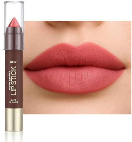 Erinde Matte Lipstick for Women Long Lasting, Non-Stick Cup Velvet Lipstick, High Pigmented Smooth Lip Stain, Waterproof Hydrating Soft Matte Lip Gloss, Creamy Nude & Red lipstick for All Day Wear,#03