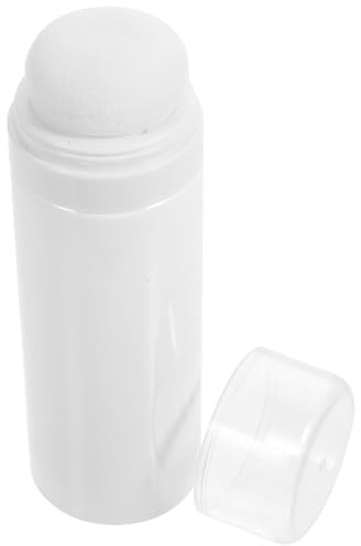 Babypuder Dose mit Quaste Tragbar für Babys und Neugeborene aus Kunststoff | Reiseformat, Leicht zu Reinigen, Sanfte Quaste, für Tasche, nach Baden, Weiß Zufällige Farbe