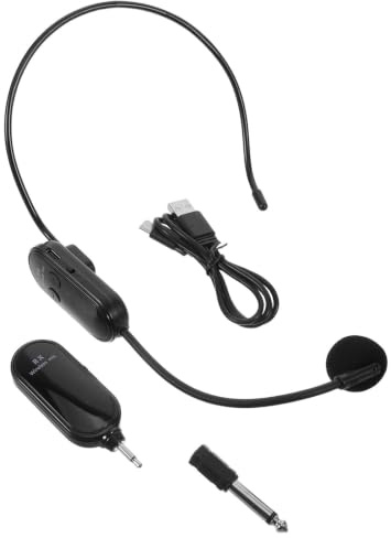 MAGICLULU Micro Casque sans Fil Design Plastique et Métal Microphone Transmission Stable pour Enseignement et Conférences pour Cours et Réunions