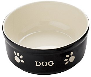 Nobby hundar keramisk knopp hund, svart/beige 15,5 x 15,5 x 6,5 cm, 1 st