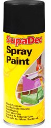 3 x SupaDec Spray Paint - 400ml - Gloss Black