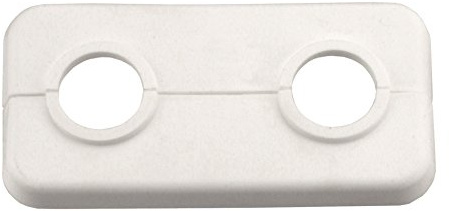 CORNAT T384000 15 mm Double Plastic Flap Rosette - White (2-Piece)