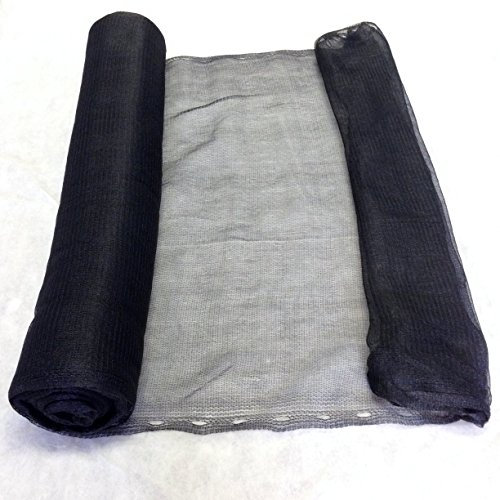 Yuzet 1m x 50m Black Debris Scaffold Garden Netting/Windbreak Shade, Crop Protection, Allotments Screen, Mesh Sheet, Anti Bird Net