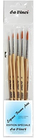 Davinci GH303 Junior Synthetics Malerpinsel, rund Serie 303, Set 5pcs, 1, 2, 3, 4, 5.