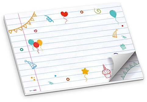 itenga Schreibunterlage Geburtstag Schulanfang KINDER/Tischset/Platzset/Malunterlage/Bastelunterlage DIN A3, 50 Blatt