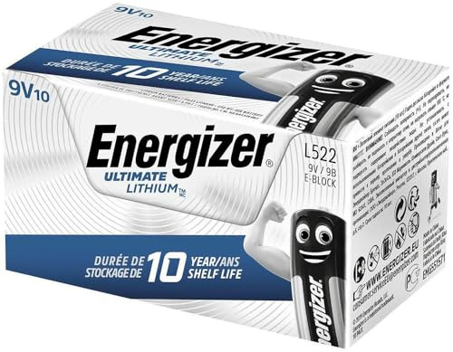 Pack de 10 batterys 9V / FR9 Lithium Energizer