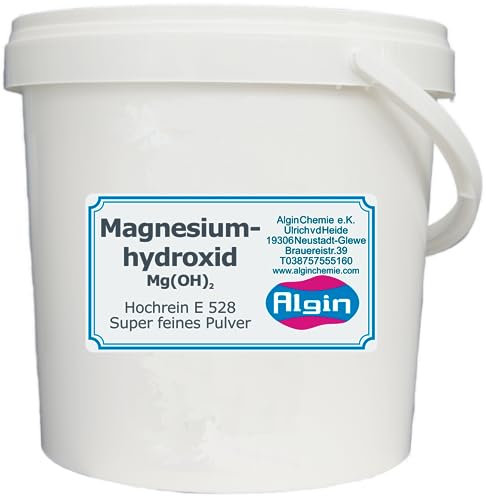 Magnesiumhydroxid reinst 1L E528 - Neutralisierung der Magensäure - Abführmittel - Flammschutzmittel - super feines Pulver - Säureregulator