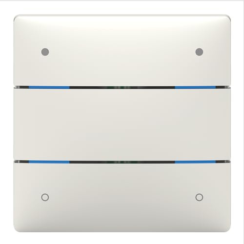 Theben 4800414 LUXORliving iON4 WH Tastsensor 4-fach weiß | 4 Tasten, 4 Status-LEDs, integrierter Temperatursensor, Schalten, Dimmen, Jalousie, Szenen, KNX Smart Home-System