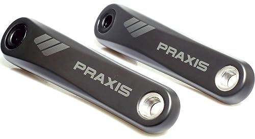 Praxis E- Bike Carbon E-Crank-Isis-Bosch/Yamaha, Unisex Erwachsene, Schwarz, 165 mm EU
