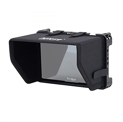 Nitze 14 cm (5,5) Feldmonitorkäfig mit Sonnenblende und Kabelklemme, kompatibel mit Portkeys LH5P LH5PII