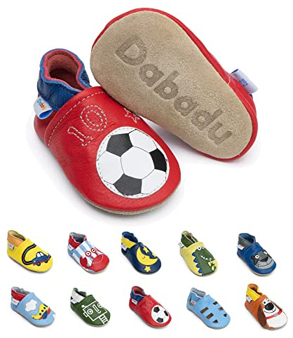 Dabadu Baby läderskor mjuk sula - babyskor - första stegsskor, Fotboll, 6-12 mois
