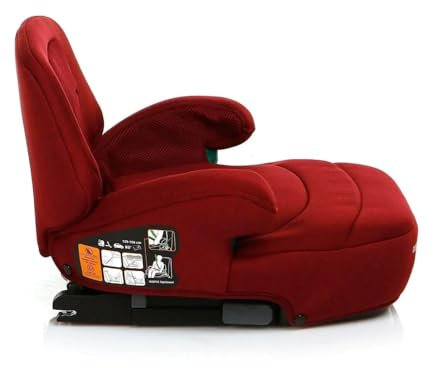 ebebek baby plus Booster | Portable Car Seats for Kids, Comfortable Travels with Your Little, Compact, Convenient for Everyday Use, 4 to 12 Years (Red)