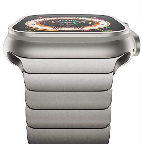 NewWays für Apple Watch Ultra 3 2 1 Metall Armband 49mm,Titan | Herren Edelstahl Ersatzarmbänder Kompatibel mit iWatch Series 11/10/9/8/7//6/5/4/3/2/1/SE