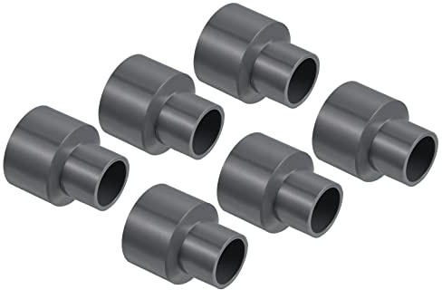 PATIKIL PVC Réducteur Tuyau Raccord 32x20mm 6 Paquet Droit Couplage Gris | Adaptateur Connecteur