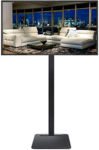 Meuble TV Industriel Meuble TV Noir Échappement à la télévision à haut pivotant for 32 / 49 / 55 / 65 / 70 Écrans plats, les supports de plancher robustes réglables noirs for les bars d'angle des