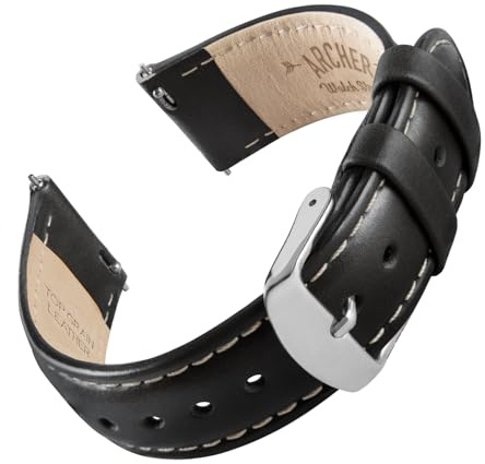 Archer Watch Straps - Uhrenarmbänder mit Schnellverschluss aus Hochwertigem Genarbtem Leder
