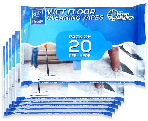 Wet Floor Cleaning Wipes - Wet Wipes for Most Flat Mops Compatible with Flash Mops - Perfect Floor Cleaner for Laminate, Tile, Wood, or Hard Surfaces (6 count (Pack of 120))