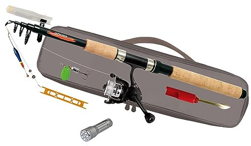 Paladin Angelset für Kinder - Kinderangel Set einsatzbereit Teleskop-Angelrute 180 cm & Rolle Spinnrute Kid Combo Angeln Zubehör inkl. Angelschnur & Köder angelfertig