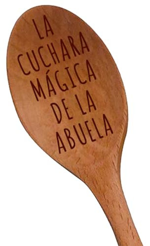 Cuchara de madera grabada con láser Cuchara para hornear mágica de la abuela - Regalos nuevos para la abuela - Regalos para hornear – Regalos para las que serán abuelas