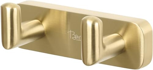 Ben Mykanto Kleiderhaken - 9,8x4,1x3,7 cm - Gebürstetes Gold - Mantelhaken/Garderobenhaken