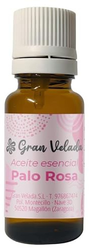 Gran Velada - Aceite Esencial Palo de Rosa 30 ml | Para Aromaterapia, Cosmética y Perfumería | Ideal Para Cremas, Jabones y Velas Caseras | Propiedades Seborreguladoras y Regenerantes