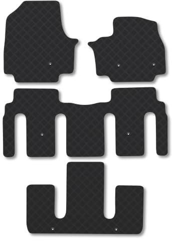 Fits Kia EV9 (2024+) [6 Seat] 3mm Rubber Car Mats | Tailored Fit Durable Floor Mats Full Coverage Protection Waterproof Accessories Easy Clean Anti Slip Made in the UK