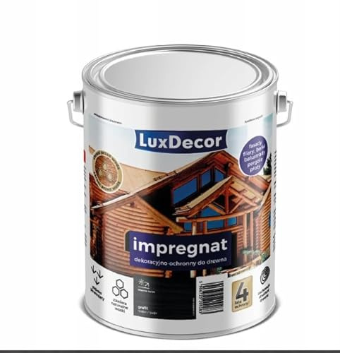 Protective Wood Stain 1L – Long-Lasting, Water-Repellent, Interior & Exterior Use (Graphite)