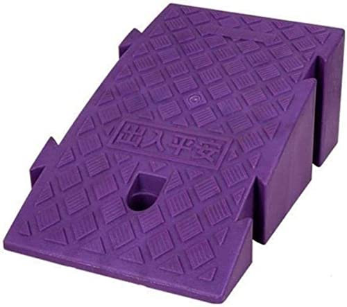 Tragbare Rampe für Fahrzeuge, dreieckige Unterlage für Auffahrt, Garage und Heimgebrauch, Outdoor-Trittmatte für Zugänglichkeit bergauf, 45 x 25 x 19 cm, Violett