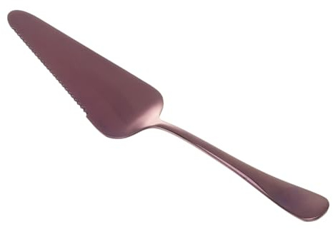 MOTHNUR Pelle à Gâteau Dentelée Acier Inoxydable Colorée Violette pour Cuisson Découpe Facile de Pizza Fromage et Crème Outil de Pâtisserie Ergonomique