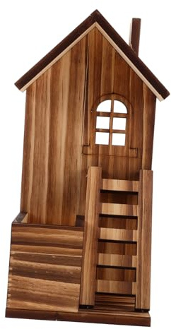 BESTonZON Maceta de Madera Pequeña para Plantas Suculentas Flores Artificiales, Decorativa y Segura para Interior y Exterior, Adecuado para Estanterías y Paredes
