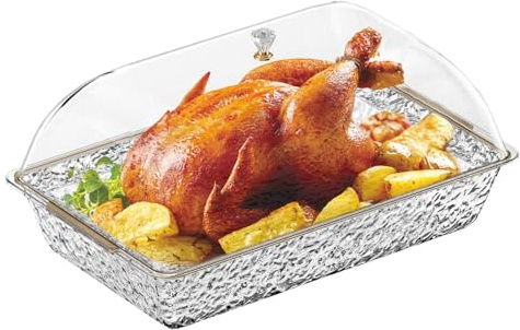 Plateaux De Service pour Fête,Vaisselle De Buffet - Plateaux De Service Buffet 41.5x25.0cm avec Compartiments Et Couvercle - pour Réunion Familiale Restaurant Cuisine Préparation Culinaire