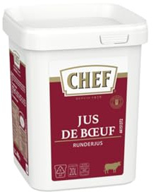 CHEF Jus de Bœuf 600 g | Base Culinaire Concentrée pour Sauces, Viandes & Plats Mijotés