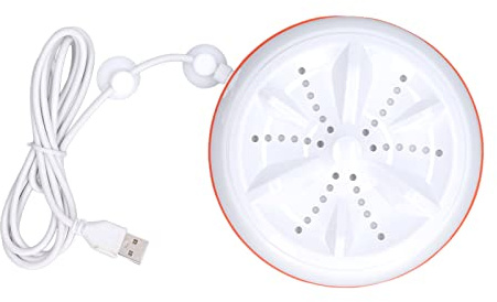 Lavatrice a turbina ad ultrasuoni Mini lavatrice portatile ad ultrasuoni ABS alimentata tramite USB da 27 W con ciclo inverso anni '50 per casa e viaggio Design leggero e compatto