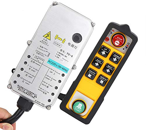 RASTKY 3-Proof Electric Hoist Controller, Stable Crane Remote Control YU-6 for Generator Start/Concrete Pump, DC24V (RASTKYx7cy8i15mo-13)