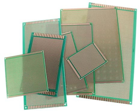 TOBBOMEY 8PCS PCB Printed Circuit Board - Single Sided Fiberglass Breadboard for DIY Electronics Soldering Practice - Lab and Classroom Use