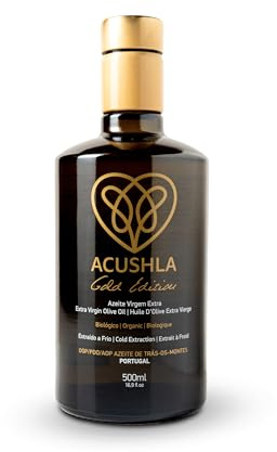 ACUSHLA | Aceite de Oliva Virgen Extra Gold Edition Ecológico - Botella de vidrio 500 ml