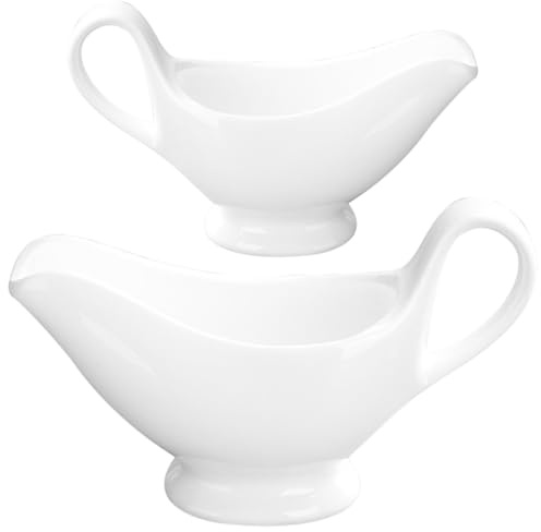 Abaodam Salsera de Cerámica Gruesa 2 Piezas, Taza de Condimentos para Salsa y Aderezos, Diseño Antideslizante y Fondo Estable, Adecuado para Cocina, Restaurante y Banquetes