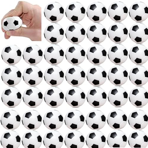 Mini Fußball,Fußball Klein, 20 Stück Mini Sportbälle, 5CM Schaumstoffbälle, Stressball Fussball, Kickerbälle, Antistressball, Softball Fussball Stressbälle für Kinder und Erwachsene-Party-Zubehör